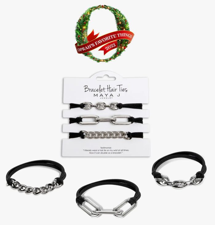 Maya J Bracelet Hair Tie - Silver