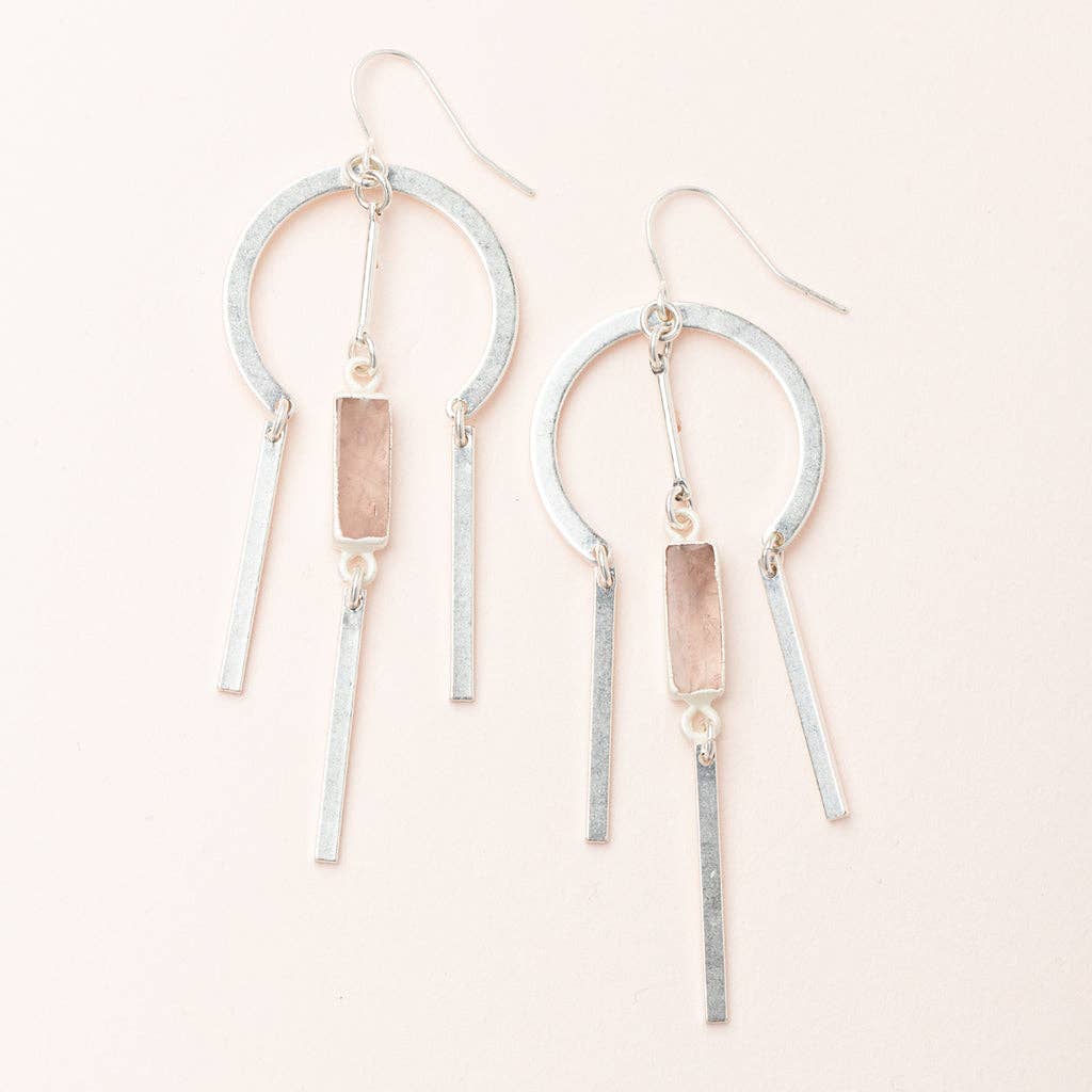 Scout Dream Stone Earring - Rose Quartz/Silver