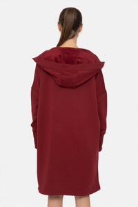 Open Front Longline Hoodie Cardigan with Fleece Lining