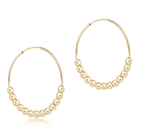 Enewton Classic Beaded Bliss Hoop - 4mm Gold
