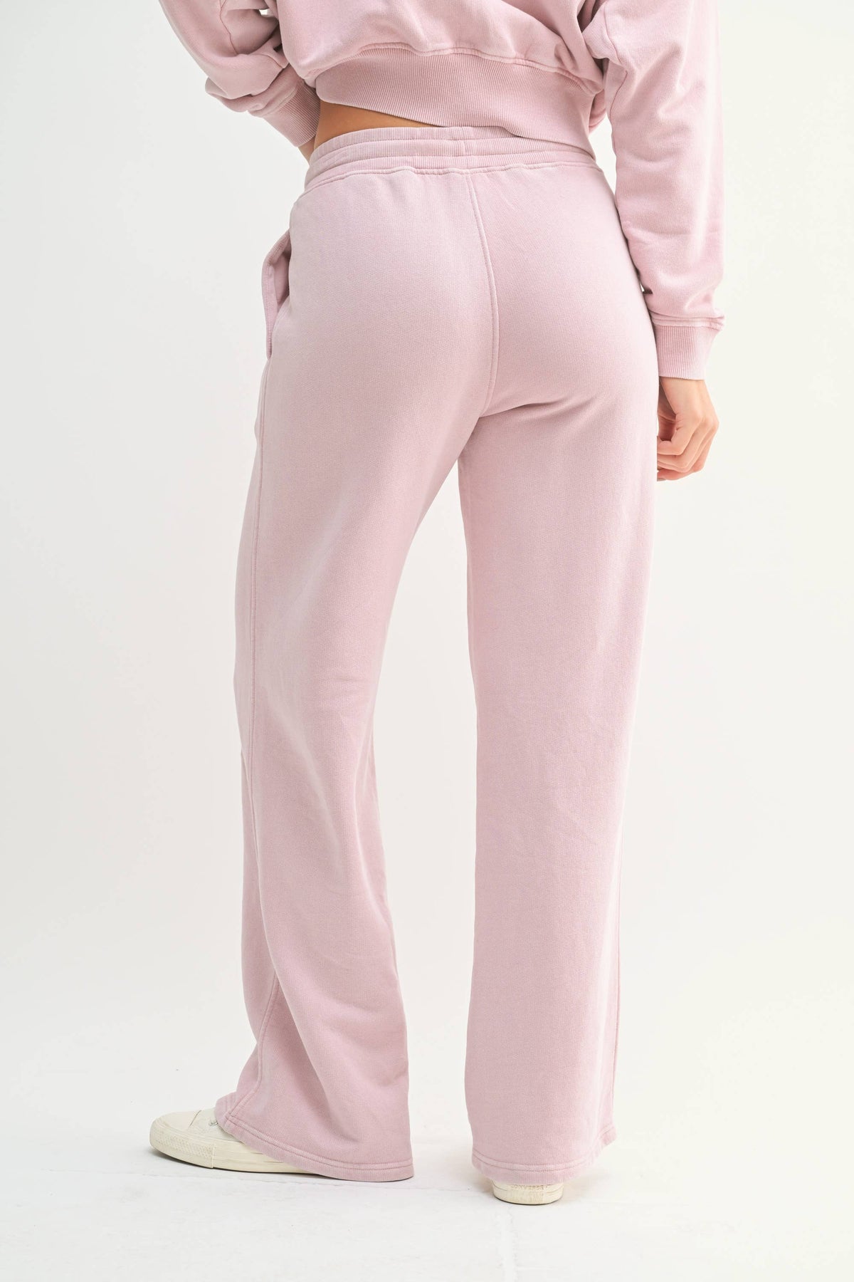 Mineral Wash Luxe Wide-Leg Sweatpants