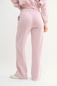 Mineral Wash Luxe Wide-Leg Sweatpants