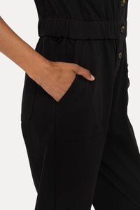 Mono B Short Sleeve Utility Style Jumpsuit