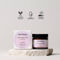 MadHippie Triple C Night Cream with packaging on a light gray background