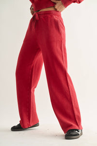 Mineral Wash Luxe Wide-Leg Sweatpants