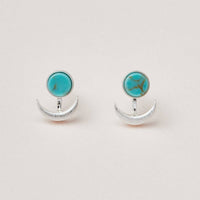 Scout Stone Moon Phase Ear Jacket - Turquoise/Silver