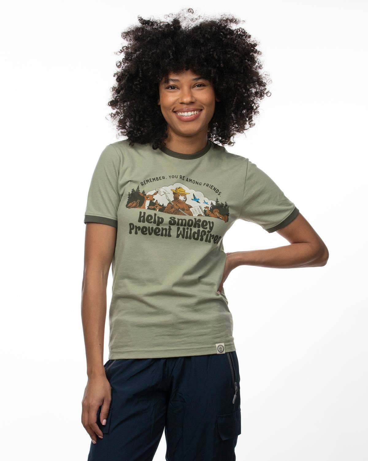 The Landmark Project Smokey Among Friends Ringer Tee