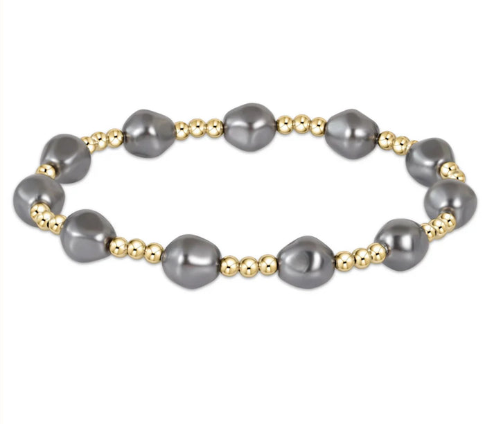 Enewton - Admire Gold Dark Grey 3mm Bead Bracelet