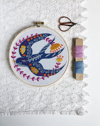 Swallow Embroidery Kit