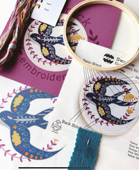 Swallow Embroidery Kit