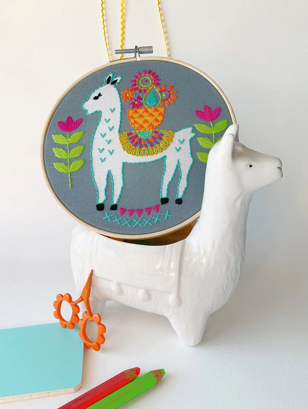 Llama Embroidery Kit