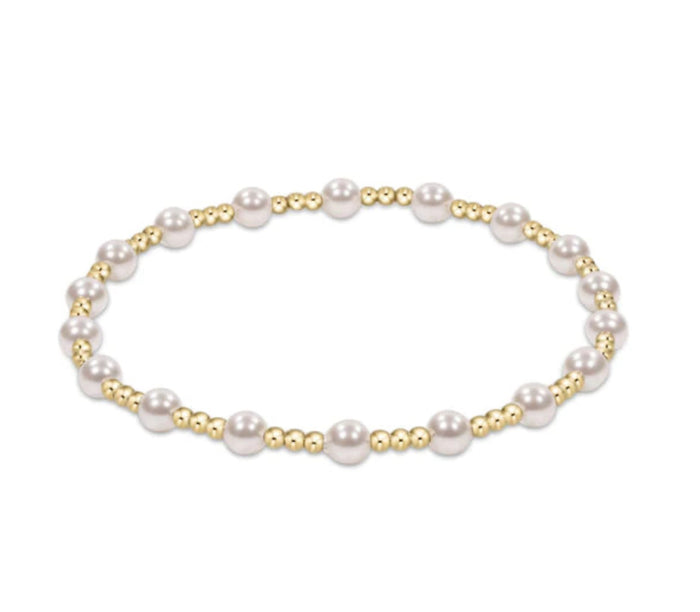 Enewton Classic Sincerity Pattern 4mm Bead Bracelet Pearl