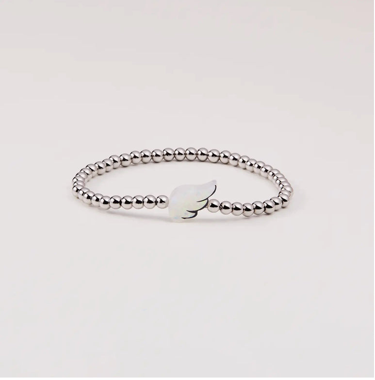 Holy Water Angel Wing Bracelet In Silver - From Lourdes France