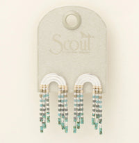Scout Chromacolor Miyuki Rainbow Fringe Earring - Turquoise Multi/Silver
