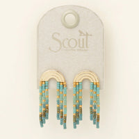 Scout Chromacolor Miyuki Rainbow Fringe Earring - Turquoise/Mint/Gold