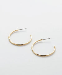 Bryan Anthonys Simplicity Midi Hoop Earrings 14K Gold