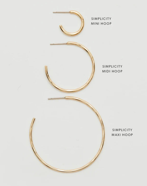 Bryan Anthonys Simplicity Midi Hoop Earrings Silver