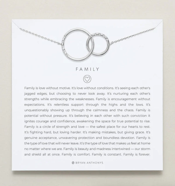 Bryan Anthonys Family Interlocking Circles Necklace - Silver