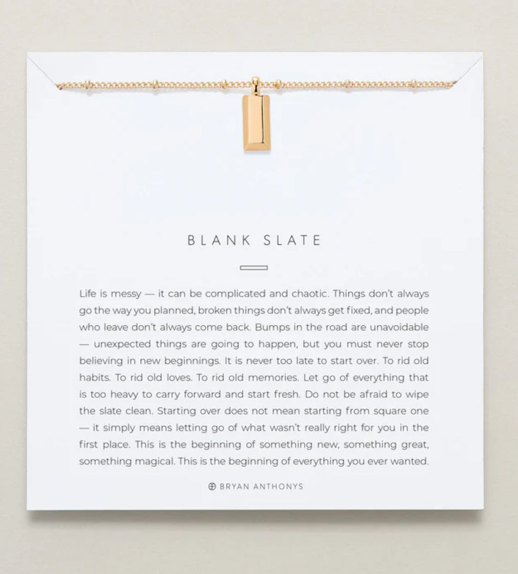 Bryan Anthonys Blank Slate Dogtag Necklace - 14k Gold