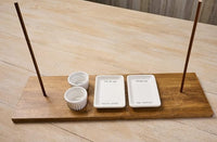 Mud Pie Breakfast Bar Serving Set, Wood & Ceramic