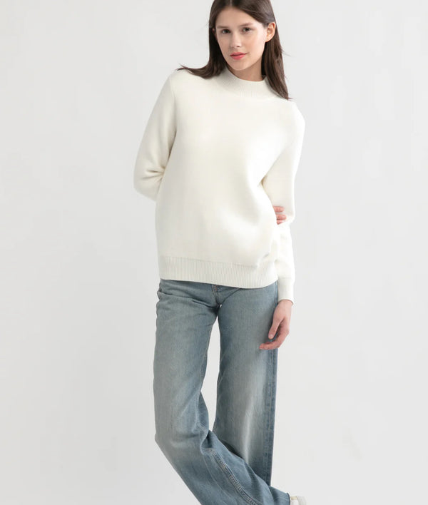 Look By M Thermal Mock Neck Sweater