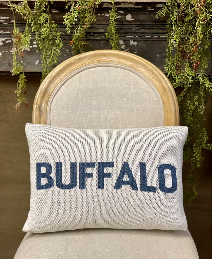 Town Pride Knit Buffalo Stripe Pillow