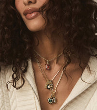Gorjana Mother of Pearl Stripe Tag Charm
