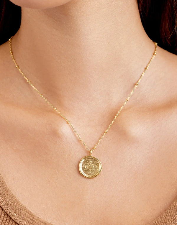 Gorjana Compass Coin Necklace