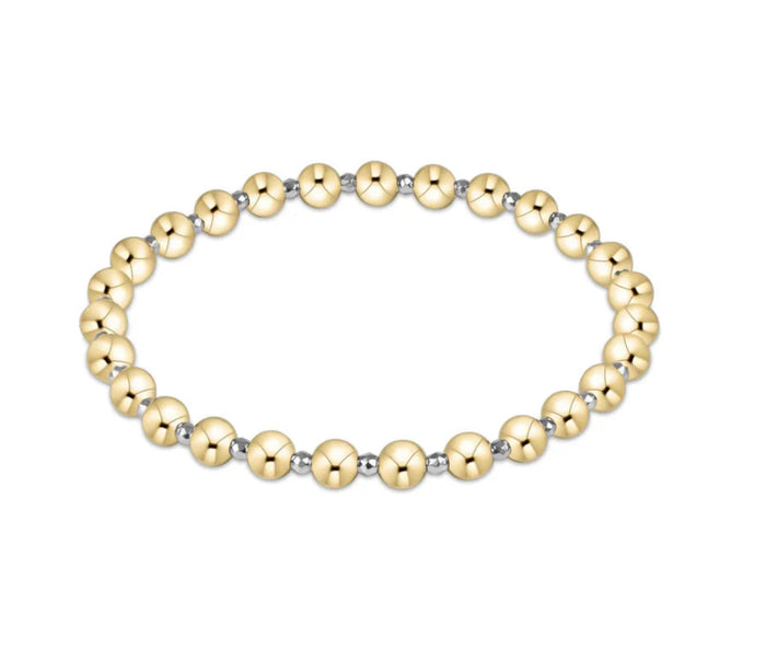 Enewton - Silver Faceted Hematite Grateful Pattern 5mm Bead Bracelet