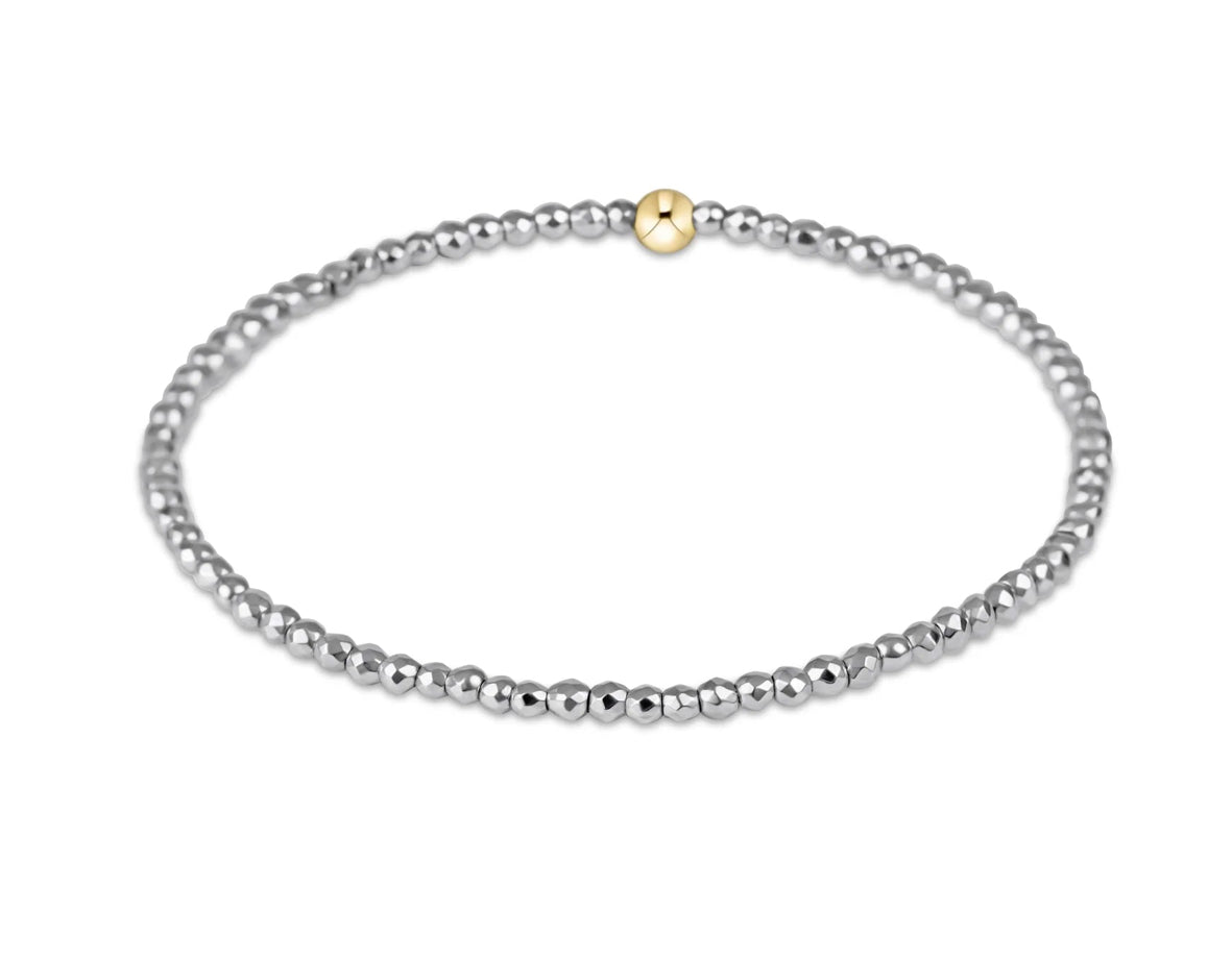 Enewton Extends - Silver Hematite 2mm Bead Bracelet