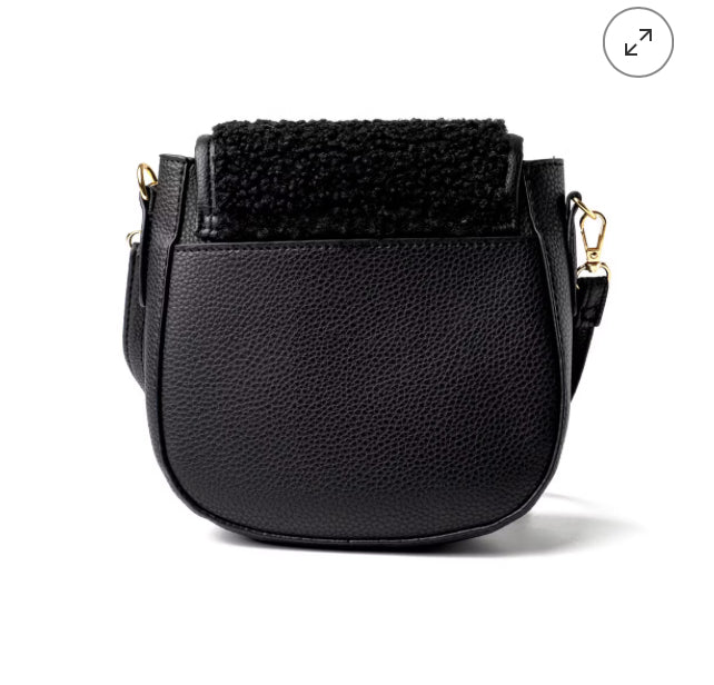 Kedzie Fireside Camden Mini Messenger Bag in Vegan Faux Shearling