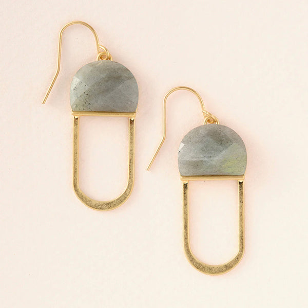 Scout Modern Stone Chandelier Earring - Labradorite/Gold