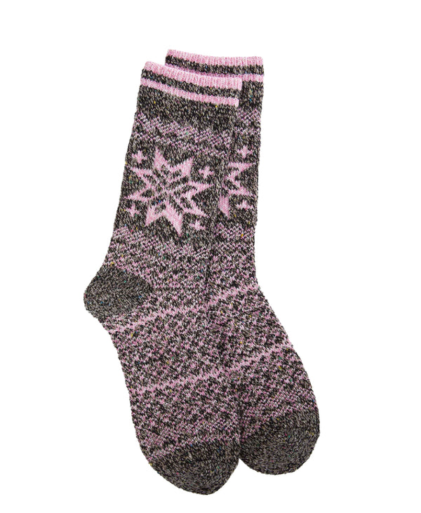 World’s Softest Socks Holiday Confetti Crew - Pink Multi