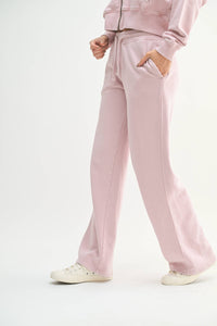 Mineral Wash Luxe Wide-Leg Sweatpants