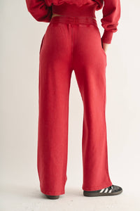 Mineral Wash Luxe Wide-Leg Sweatpants