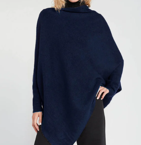Look by M Basic Triangle Poncho with Sleeves