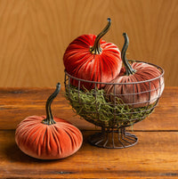 Hand Made Velvet Pumpkins