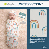 Cutie Cocoon™ Matching Cocoon & Hat Set - Over The Rainbow