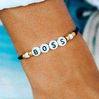 Pura Vida Boss Alphabet Bead Bracelet