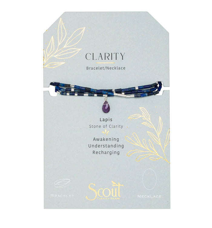 Scout Teardrop Stone Wrap Lapis / Amethyst - Stone Of Transformation