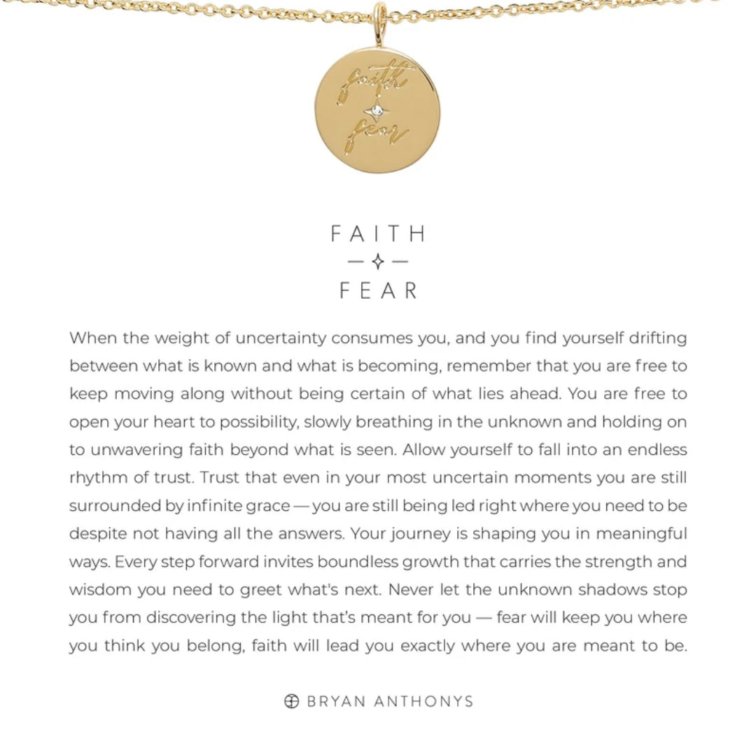 Bryan Anthonys Faith Over Fear Gold Necklace
