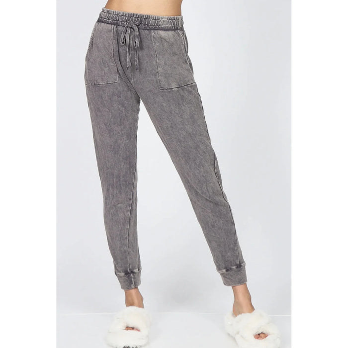 Mineral Washed Joggers in Concord Grape