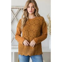 Elly Crochet Top in Cinnamon