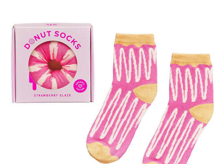 Strawberry Cream Boxed Donut Socks