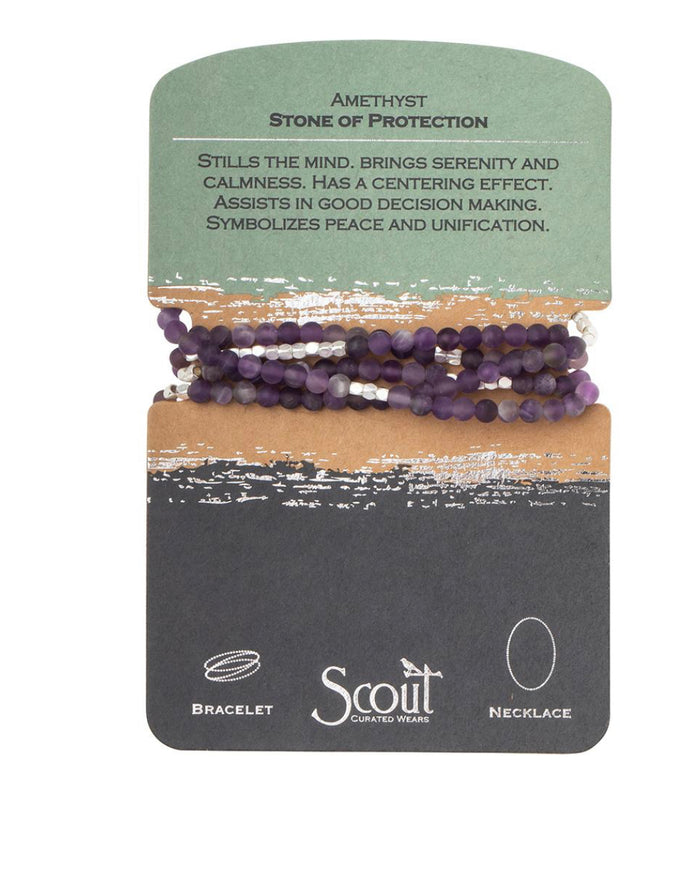 Scout Stone Wrap Amethyst Stone Of Protction Bracelet Necklace