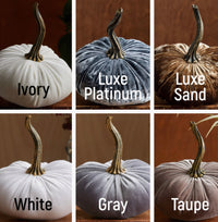 Hand Made Velvet Pumpkins