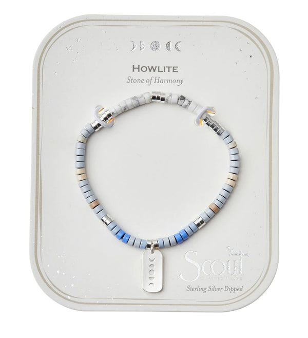 Scout Stone Intention Bracelet - Howlite / Silver