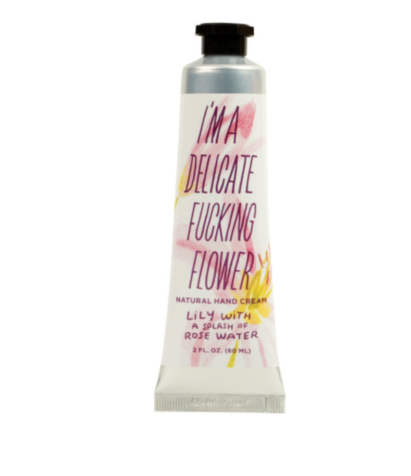 Blue Q I'm A Delicate F'n Flower Hand Cream - Lily Rosewater