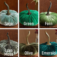 Hand Made Velvet Pumpkins