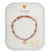 Scout Stone Intention Bracelet - Rhodonite / Gold